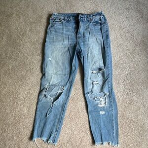 Abercrombie & Fitch Light Blue distressed Denim